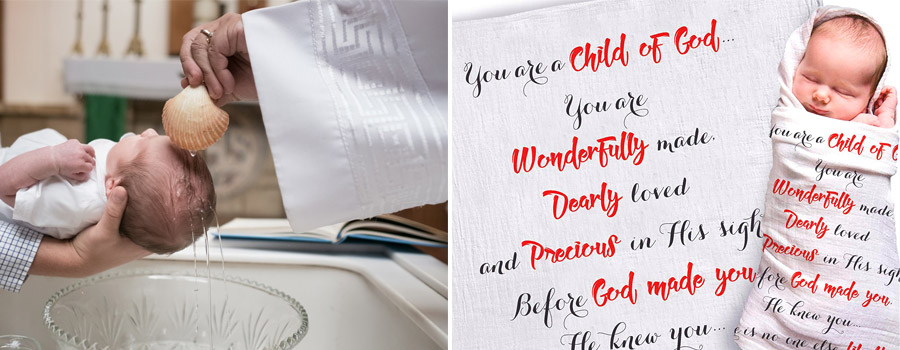 Personalized Christening Baptism Towel